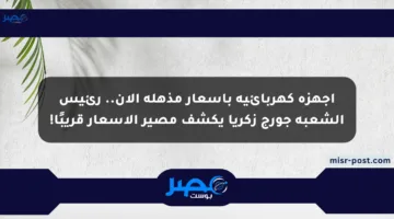أجهزة كهربائية بأسعار مذهلة الآن.. رئيس الشعبة جورج زكريا يكشف مصير الأسعار قريبًا!